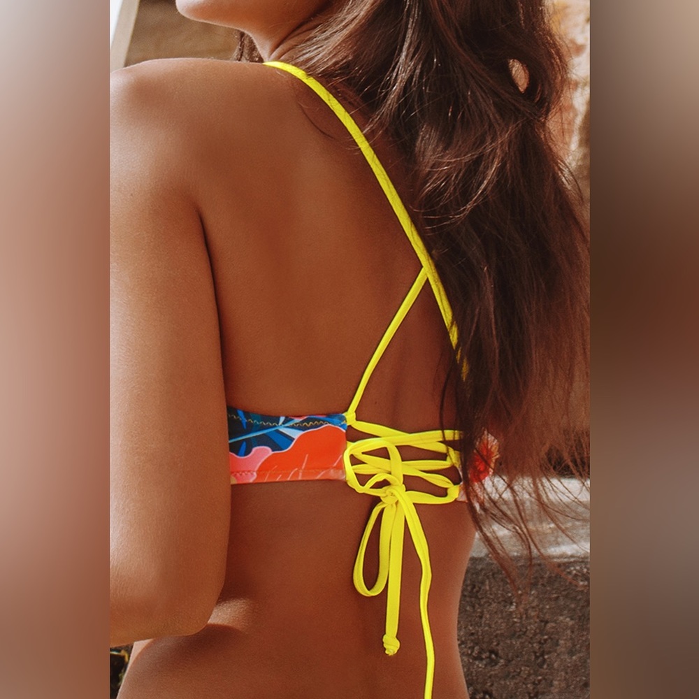 Multi-colored/ yellow bikini set - Picture 4 of 6